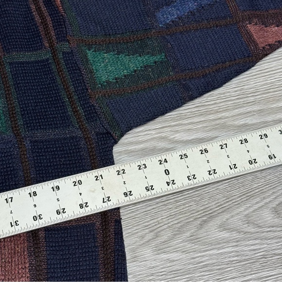 Vintage 90s Gant Rugger Sweater Mens Sz Large Heavy Knit Abstract - Picture 7 of 10